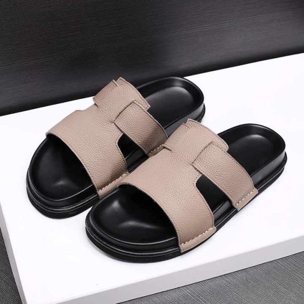 Trendy Cowhide Men's Sandals Leather Sandals