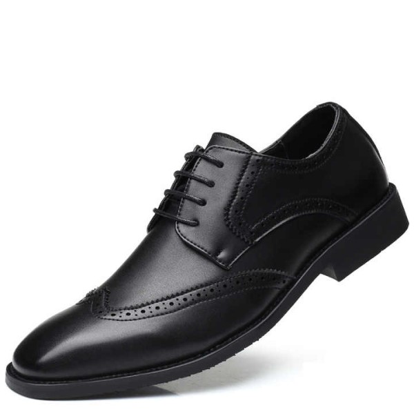 Mens Loafer Breathable PU Leather Office Shoes