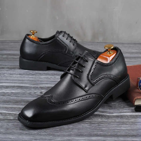 Mens Loafer Breathable PU Leather Office Shoes