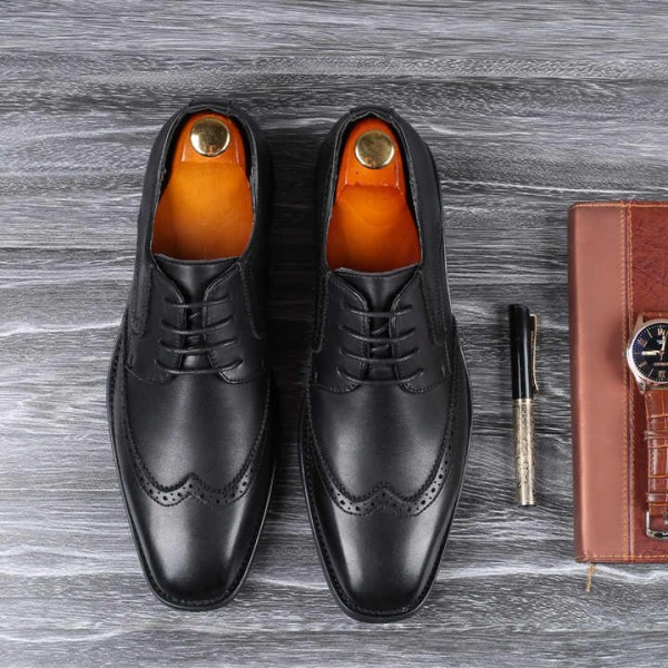 Mens Loafer Breathable PU Leather Office Shoes
