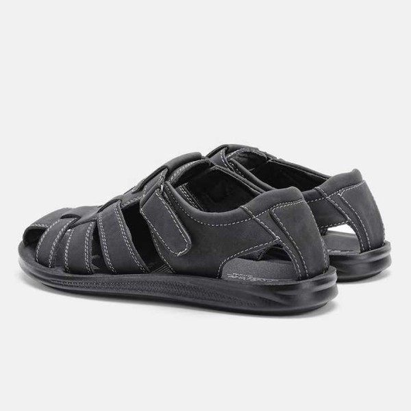 New Style Men's Beach Sandals PU Leather Rubber Sole Comfortable Casual Sandals