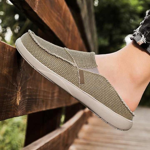 Mens Slip on Shoes, Canvas Loafers With Arch Support