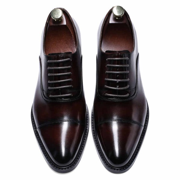 Elegant Dark Brown Handmade Wedding Shoes