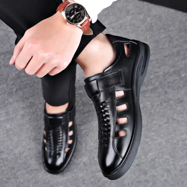 New Designs Sandals Summer Beach Men Casual Leather Sandals