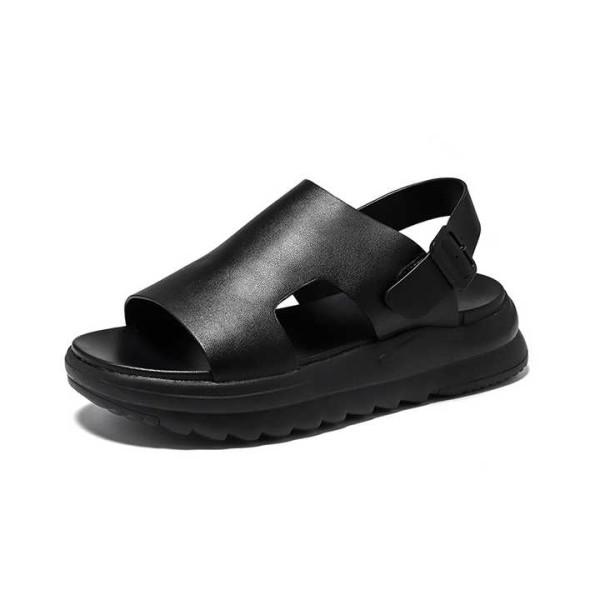 Summer Men Handmade Leather Sandal Anti-Slip Slipp...
