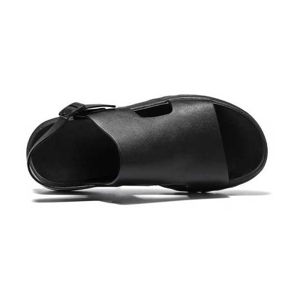 Summer Men Handmade Leather Sandal Anti-Slip Slippers