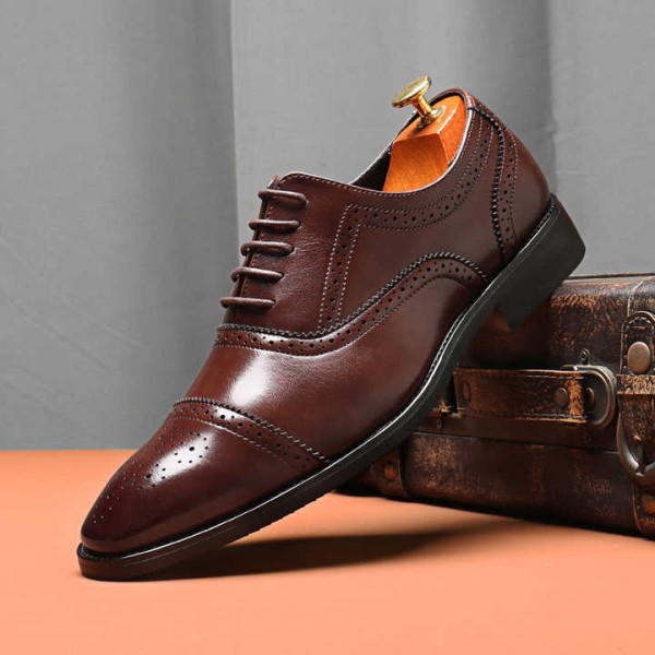 Men's Black Brown Men's Suits Shoes