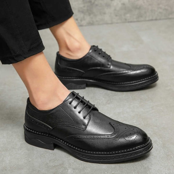 Mens Formal Dress Cow Leather Wedding Shoes