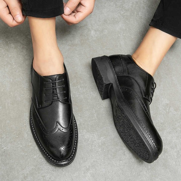 Mens Formal Dress Cow Leather Wedding Shoes