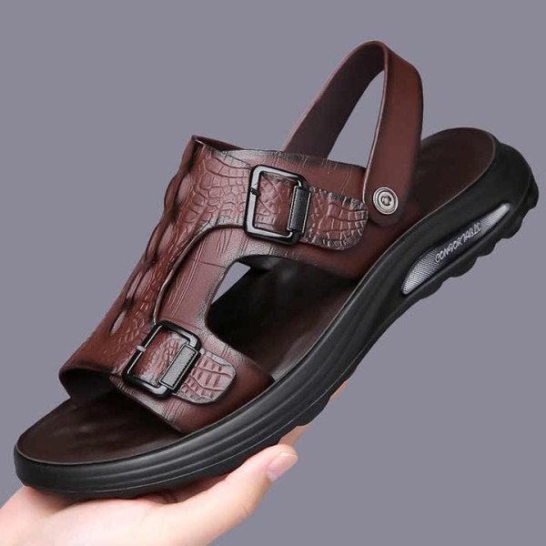 Outdoor Beach Leather Sports Sandals for Men