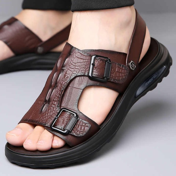 Outdoor Beach Leather Sports Sandals for Men