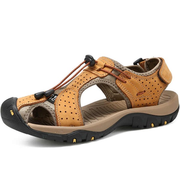 Summer Outdoor Genuine Leather Casual Sports Sanda...
