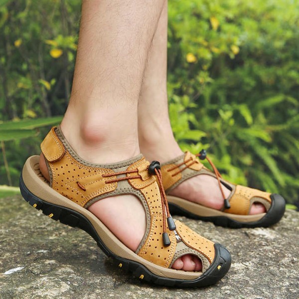 Summer Outdoor Genuine Leather Casual Sports Sandals