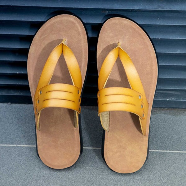 NEW Models Real Cow Leather Foldable Flipflops