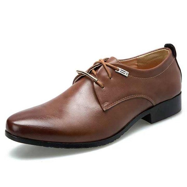 New Business Formal Wear Men's British Leather Sho...