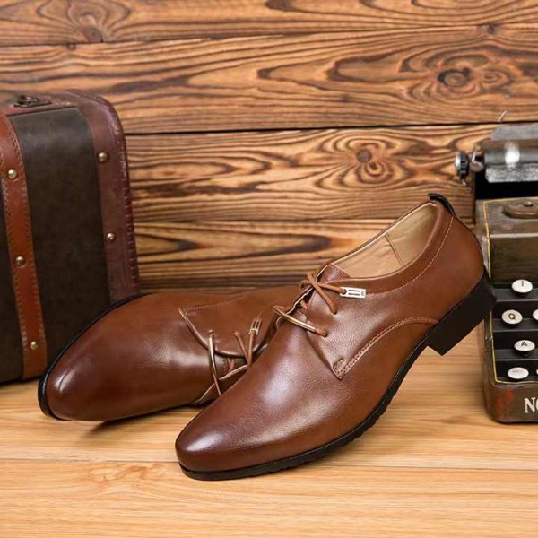 New Business Formal Wear Men's British Leather Shoes