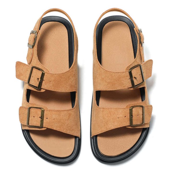 Men's Sandals for Summer With Metal Buckle Frosted...