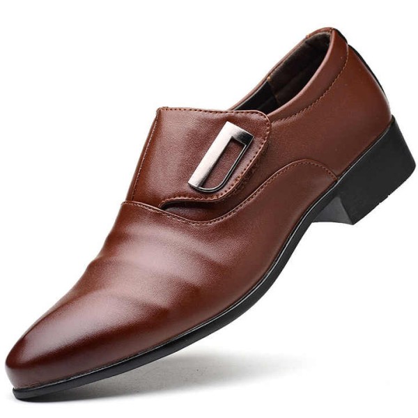 New Casual Leather Shoes Men's Business Dress Shoe...