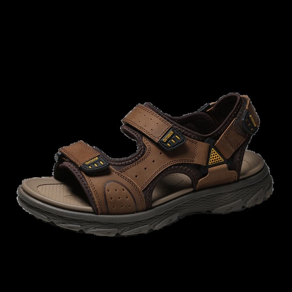Men Genuine Leather Sandals Water Shoes