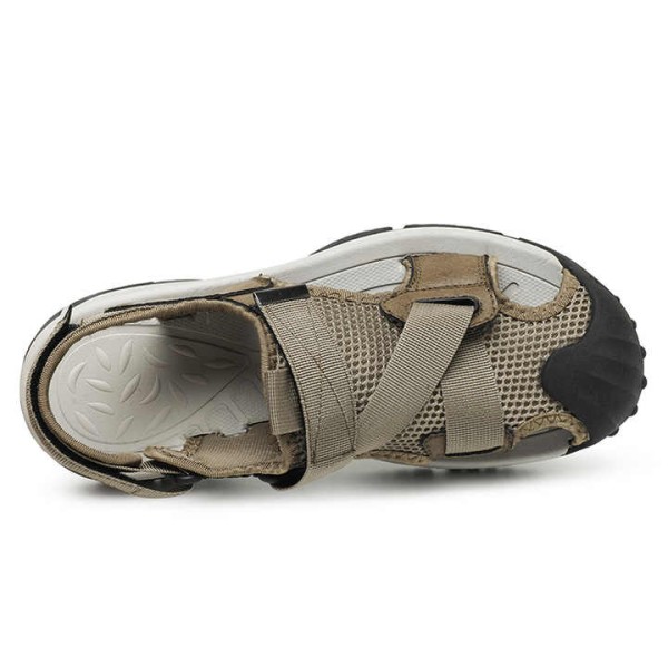 Leather Summer Outdoor Beach Shoes Men Casual Slippers